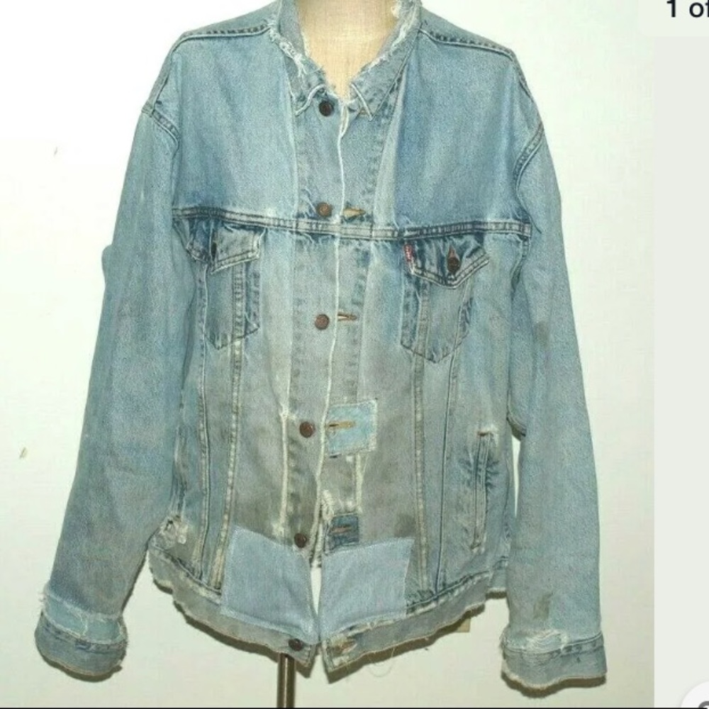 Grunge Mens Levi's Denim Jacket Size XL 70507-0389